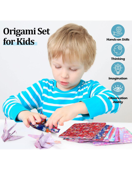 480 Hojas Papel de Origami Japonés Doble Cara 15x15 cm Lincia