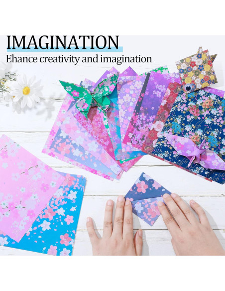 480 Hojas Papel de Origami Japonés Doble Cara 15x15 cm Lincia