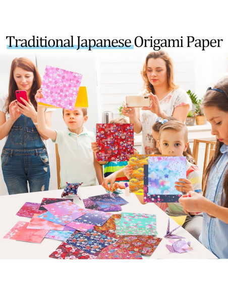 480 Hojas Papel de Origami Japonés Doble Cara 15x15 cm Lincia