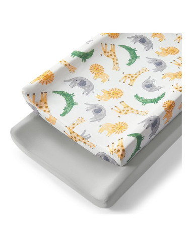 Funda de Cambiador TILLYOU 2 Paquete Jersey Suave y Transpirable