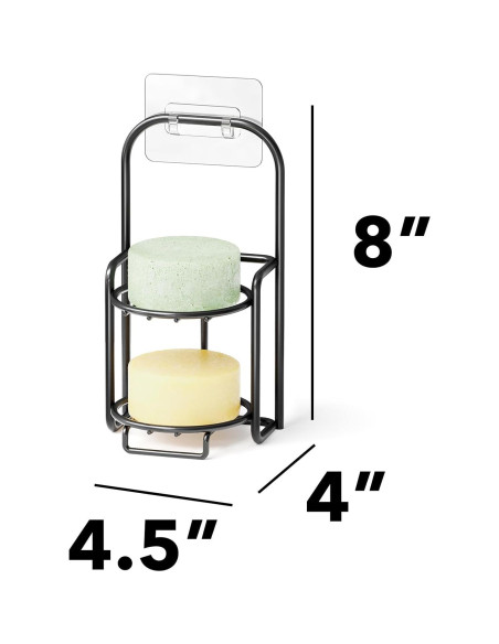 Soporte de Jabón SpaceAid 2 Niveles Acero Inoxidable Negro Soporte de Jabón SpaceAid 2 Niveles Acero Inoxidable Negro