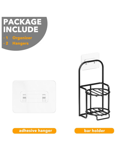 Soporte de Jabón SpaceAid 2 Niveles Acero Inoxidable Negro