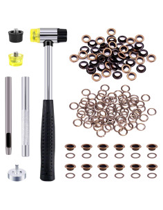 Kit de Ojetes de Bronce Swpeet 206 Sets 6mm con Herramientas
