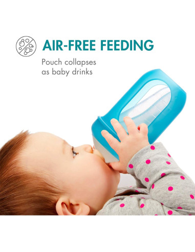 Biberones Pouch Reutilizables Boon Nursh 8 Oz - Paquete de 3