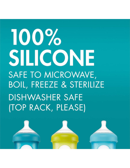 Biberones Pouch Reutilizables Boon Nursh 8 Oz - Paquete de 3