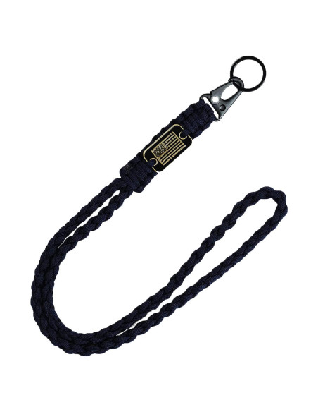 Llavero Lanyard Paracord CHENXIKK 50cm Alta Resistencia Negro
