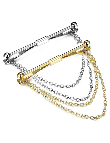 Juego de Alfileres de Corbata para Hombres JV LZ08 - 2 Piezas