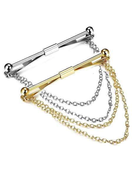 Juego de Alfileres de Corbata para Hombres JV LZ08 - 2 Piezas