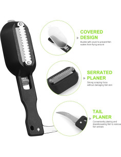 Raspador de Escamas de Pescado 2 en 1 Genérico con Contenedor 2