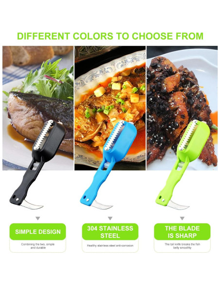 Raspador de Escamas de Pescado 2 en 1 Genérico con Contenedor