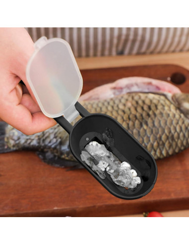 Raspador de Escamas de Pescado 2 en 1 Genérico con Contenedor