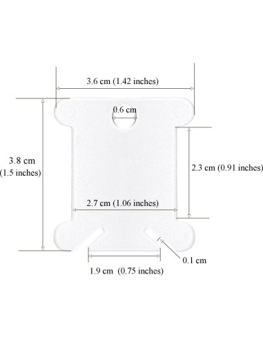 150 Bobinas de Hilo de Bordado Plástico SATONBEYI Transparentes