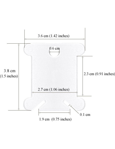 150 Bobinas de Hilo de Bordado Plástico SATONBEYI Transparentes