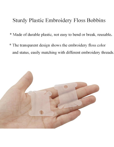 150 Bobinas de Hilo de Bordado Plástico SATONBEYI Transparentes