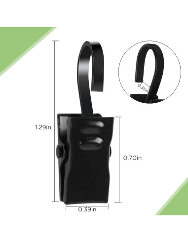 50 Clips de Acero Inoxidable ShangTianFeng para Cortinas
