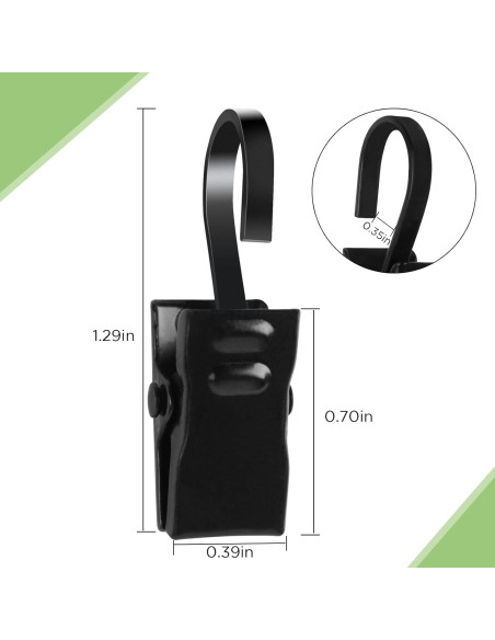 50 Clips de Acero Inoxidable ShangTianFeng para Cortinas