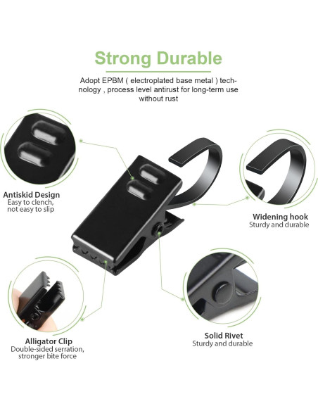 50 Clips de Acero Inoxidable ShangTianFeng para Cortinas