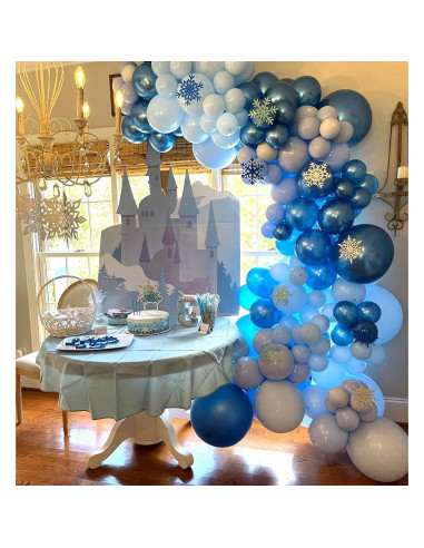 Kit de 60 Globos Metálicos Azules 30 cm para Fiestas