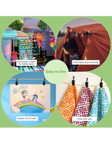 50 Clips de Acero Inoxidable ShangTianFeng para Cortinas