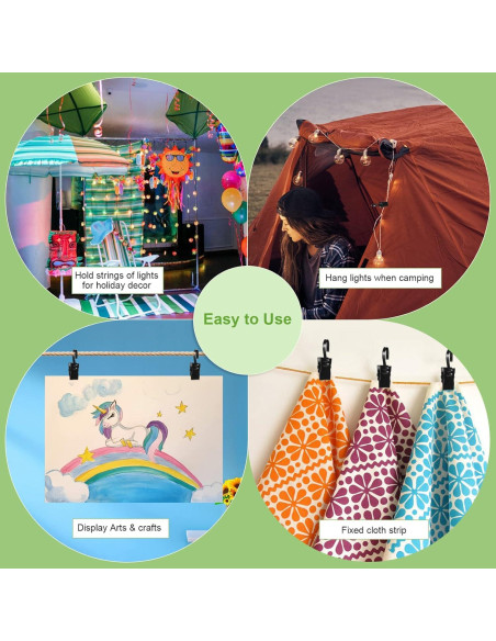 50 Clips de Acero Inoxidable ShangTianFeng para Cortinas