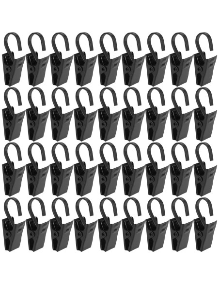 50 Clips de Acero Inoxidable ShangTianFeng para Cortinas
