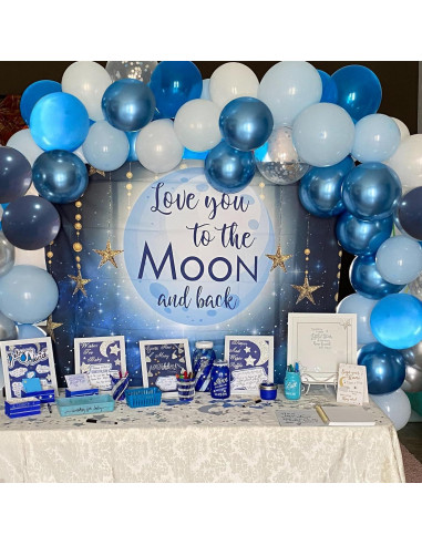 Kit de 60 Globos Metálicos Azules 30 cm para Fiestas