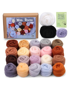 Kit de Lana para Fieltro ZXIIXZ 23 Colores 250g Manualidades