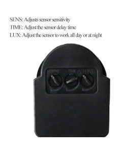 Interruptor de luz PIR QDenglamp negro con sensor de movimiento 2