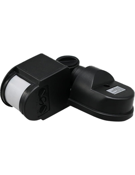Interruptor de luz PIR QDenglamp negro con sensor de movimiento
