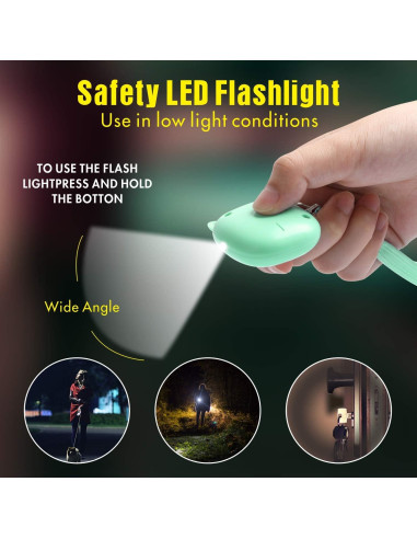 Alarma Personal de Seguridad VIGOROAD 130 dB con Luz LED - 3 Colores