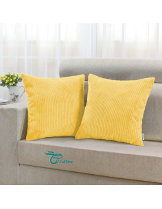 Fundas de Cojín CaliTime Pack 2 Cuadradas 45x45 cm Amarillo 2