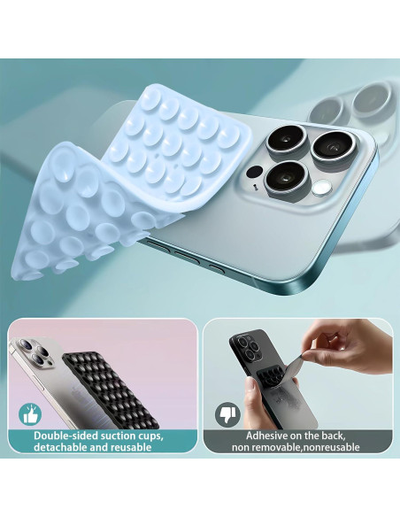 Agarradera de Succión Doble Lado Silicona Mokiwala 2 Paquetes