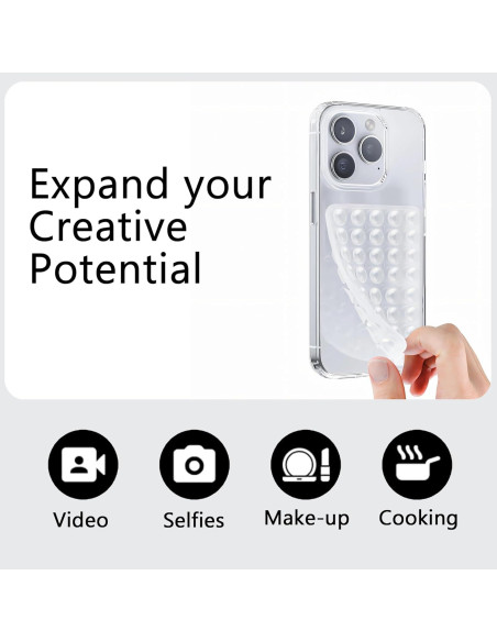 Agarradera de Succión Doble Lado Silicona Mokiwala 2 Paquetes