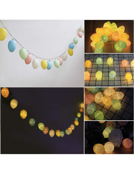 Luces de Cuerda LED Decorativas de Pascua C APPOK 1.98m 20 LEDs