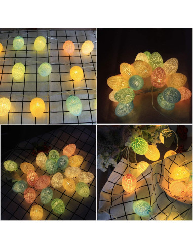 Luces de Cuerda LED Decorativas de Pascua C APPOK 1.98m 20 LEDs