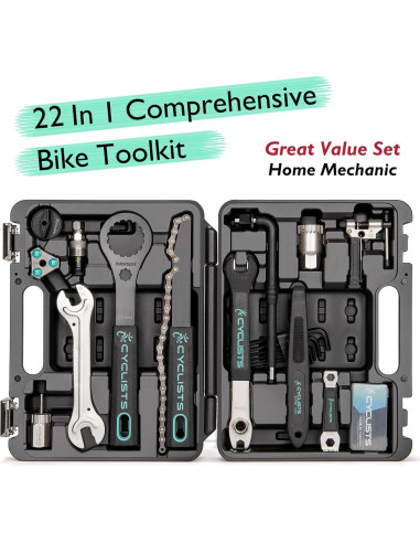 Kit de Herramientas para Bicicleta Ciclistas 22 Piezas - Mantenimiento