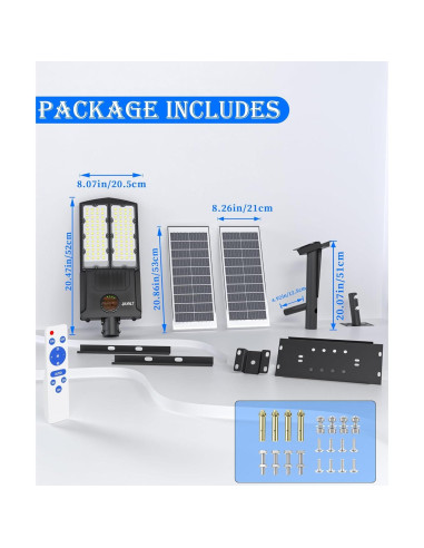Luces Solares de Calle JAYNLT Y-8000W 750000 lm 6500K IP67