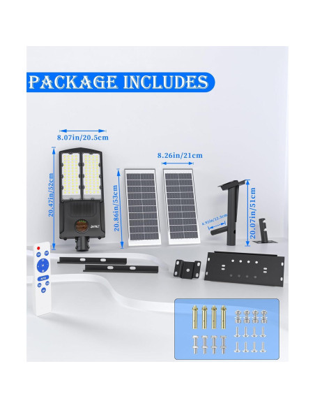 Luces Solares de Calle JAYNLT Y-8000W 750000 lm 6500K IP67