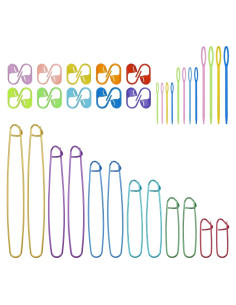 Kit de Tejido MARRTEUM 74 Piezas - Sujetadores y Agujas