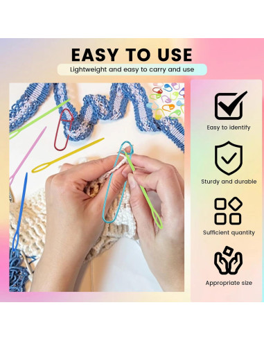 Kit de Tejido MARRTEUM 74 Piezas - Sujetadores y Agujas