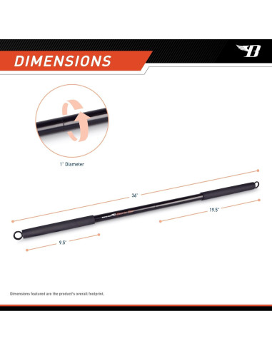 Barra de Entrenamiento de Resistencia Bionic Body BBEB-020 91.44 cm