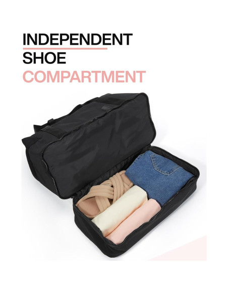 Bolsa de viaje BAGSMART para mujeres 37L con compartimento para zapatos