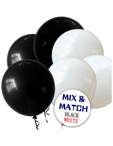 110 Globos Negros de Láttex 30 cm para Fiesta y Decoración