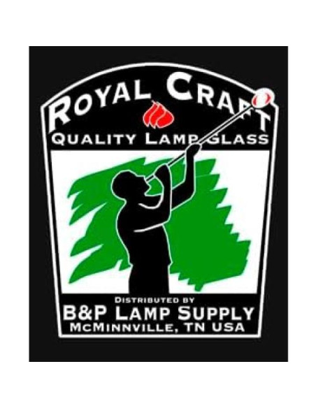 Chimenea de Vidrio Transparente B&P Lamp 8.89 cm Vintage