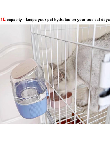 Botella de Agua Colgante Automática RMNHPTK 1L Azul-Rosa