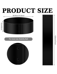 Soporte para Pelotas de Ejercicio Wenqik - 3 Pcs, 36.83 cm 2