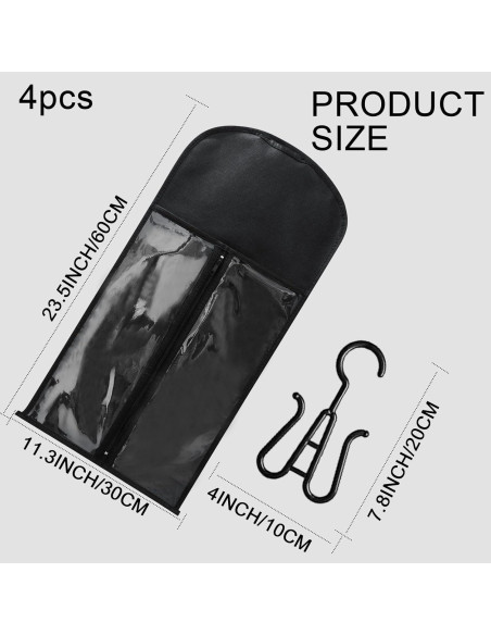 Bolsa de Almacenamiento para Pelucas Jonley 60x30cm - 4 Pcs