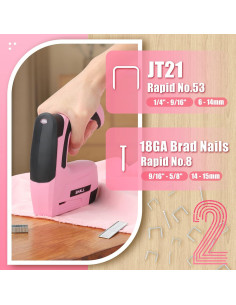 Grapadora Eléctrica Inalámbrica 2 en 1 SHALL Rosa 4V 2