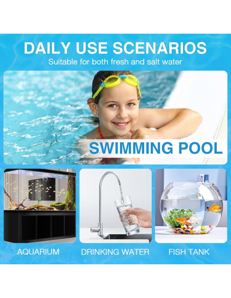 Kit de Prueba de Agua 9-en-1 Kedixiest - 50 Tiras + Termómetros