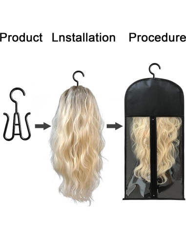 Bolsa de Almacenamiento para Pelucas Jonley 60x30cm - 4 Pcs